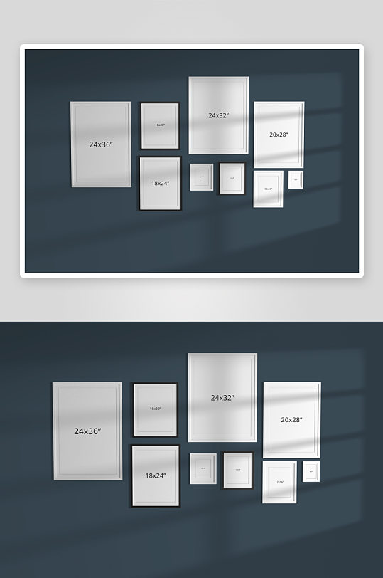 证书边框照片相框样机-众图网