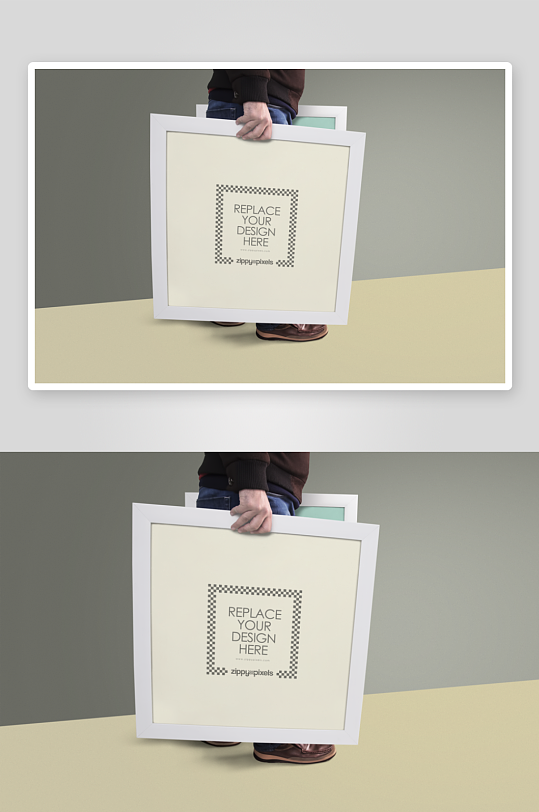 证书边框照片相框样机-众图网