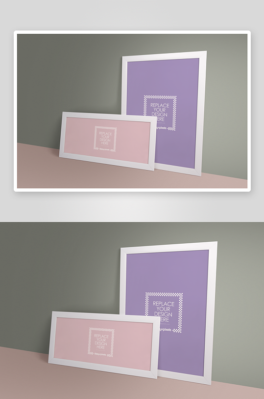 证书边框照片相框样机素材-众图网