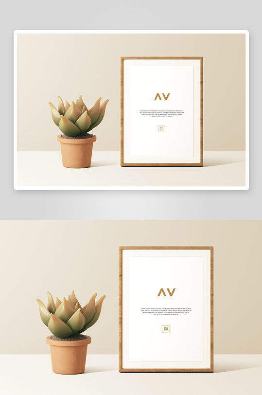 证书边框照片相框样机素材-众图网