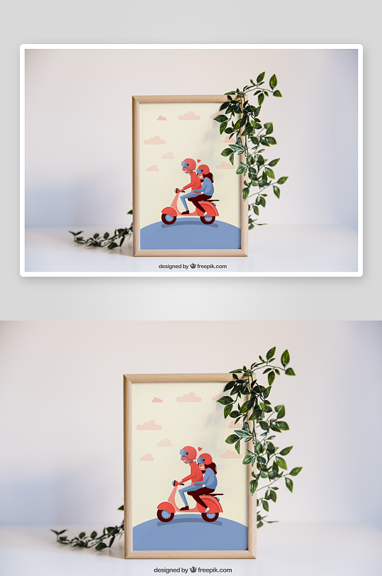 证书边框照片相框样机素材-众图网