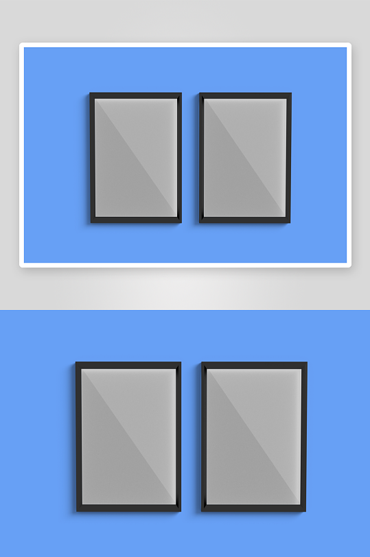 证书边框照片相框样机-众图网