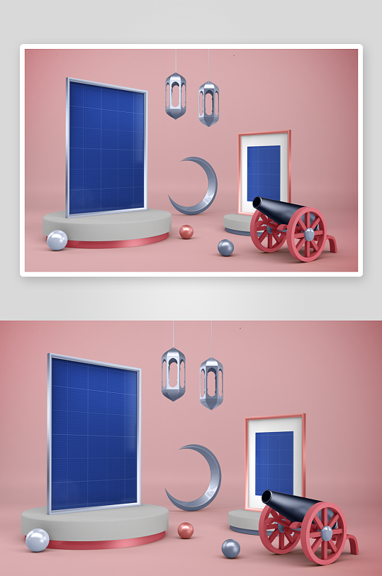 证书边框照片相框样机-众图网