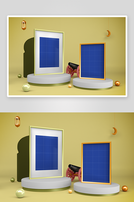 证书边框样机素材-众图网