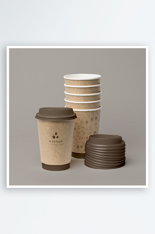 咖啡杯样机模板素材-众图网