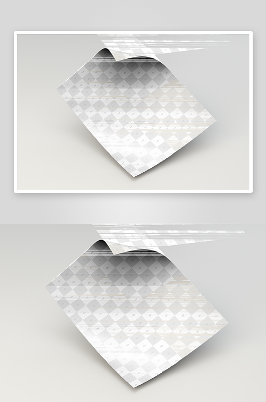 办公A4纸张样机模板-众图网