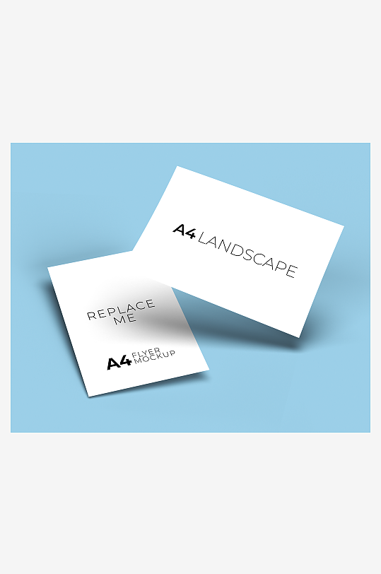 办公A4纸张样机模板-众图网