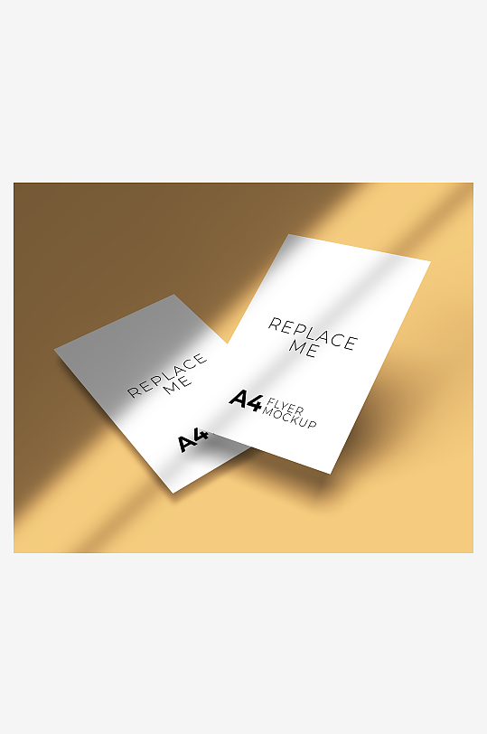 办公A4纸张样机模板素材-众图网