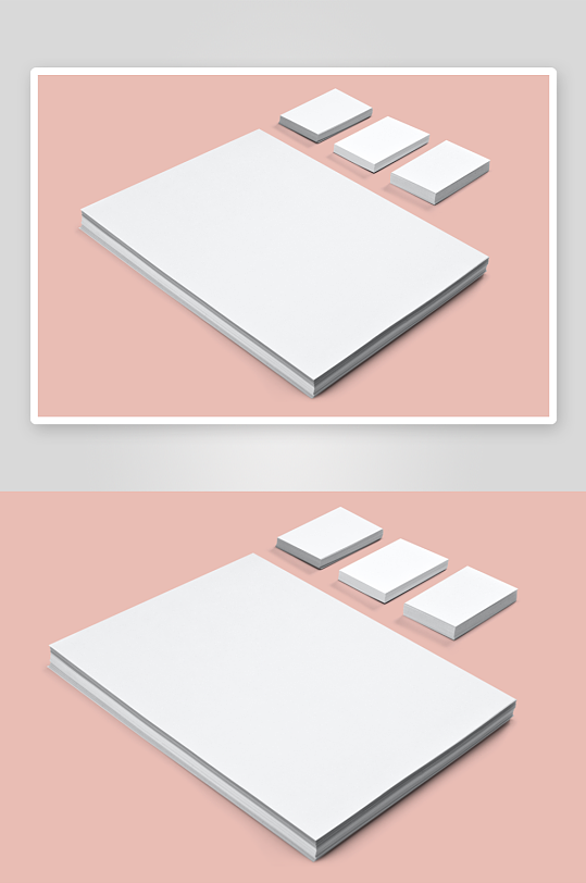 办公A4纸张样机模板素材-众图网