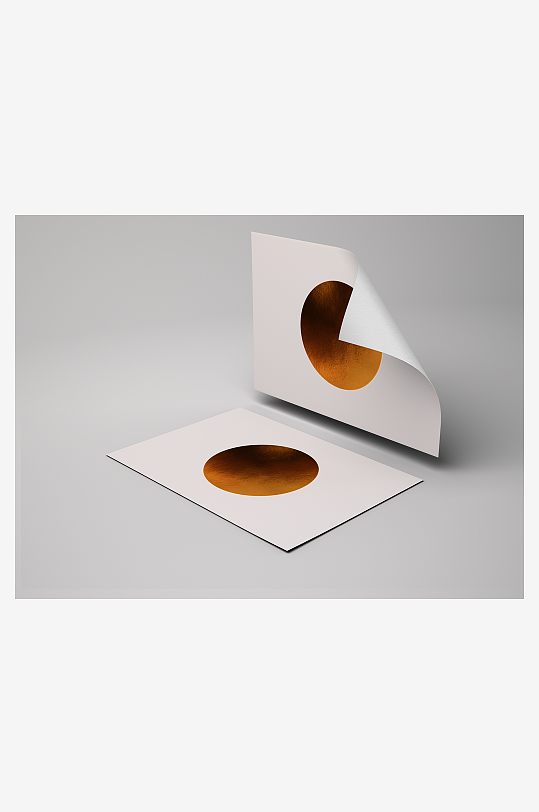 办公A4纸张样机模板-众图网