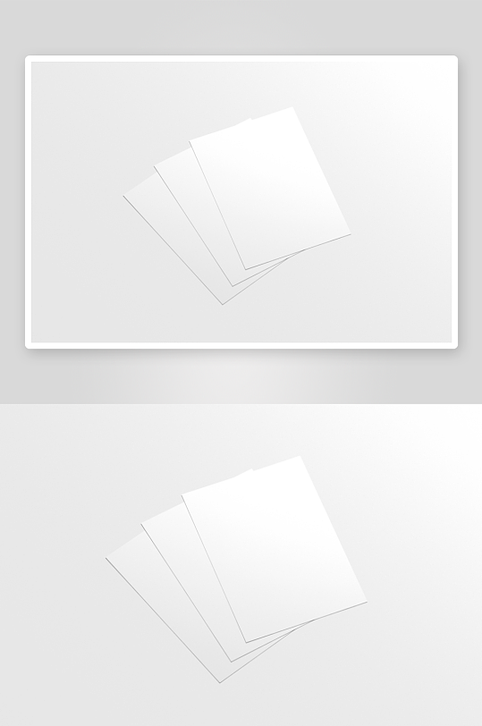 办公A4纸张样机模板-众图网