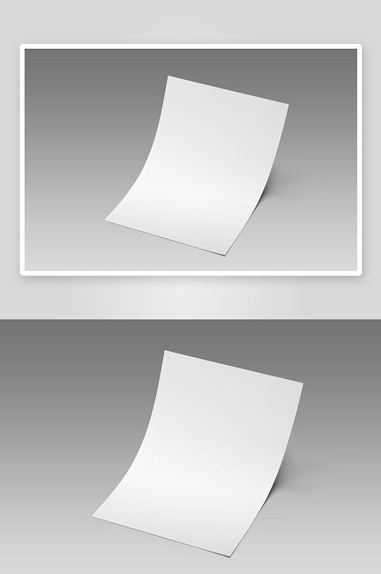 办公A4纸张样机模板-众图网