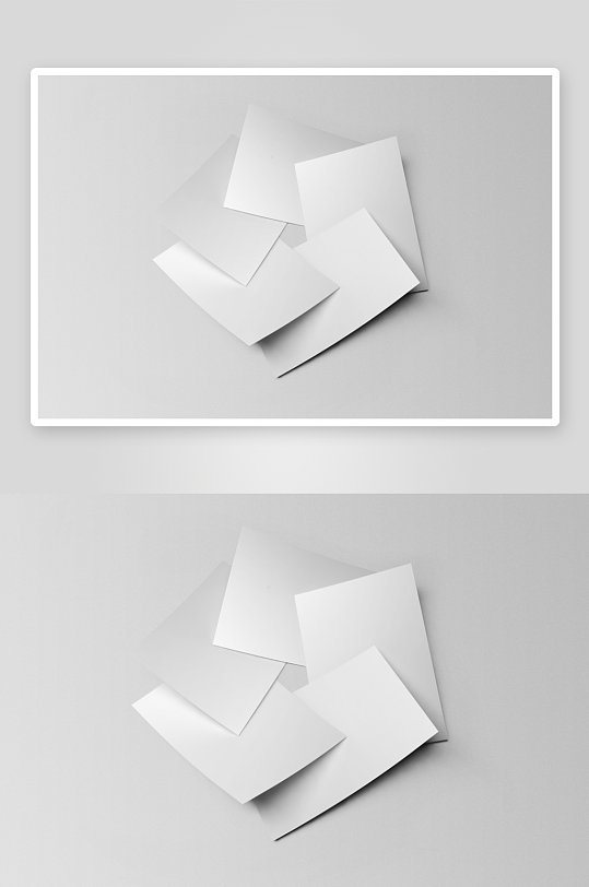 办公A4纸张样机模板-众图网