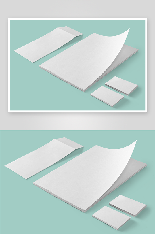 办公A4纸张样机模板素材-众图网