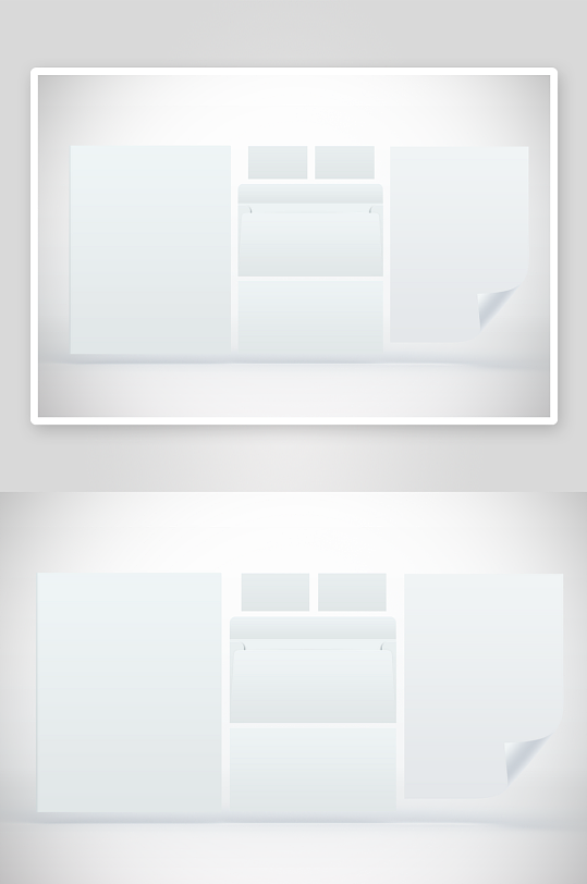 办公A4纸张样机模板素材-众图网