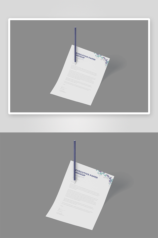 办公A4纸张样机模板-众图网