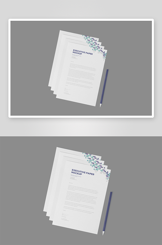 办公A4纸张样机模板-众图网