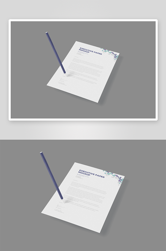 办公A4纸张样机模板-众图网