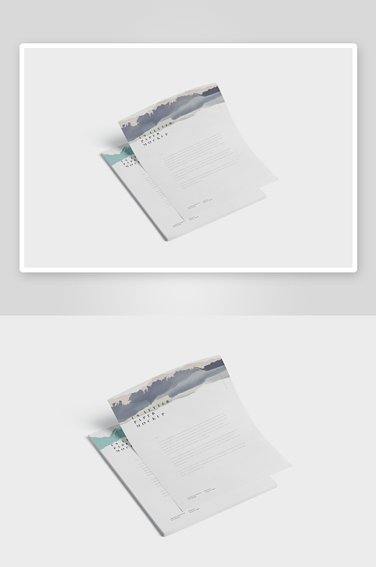 办公A4纸张样机模板-众图网