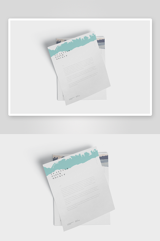 办公A4纸张样机模板-众图网