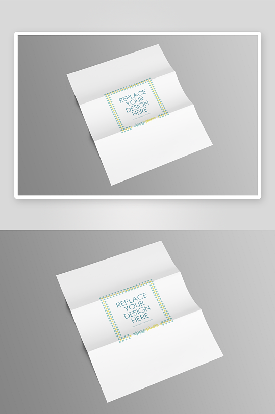 办公A4纸张样机模板-众图网