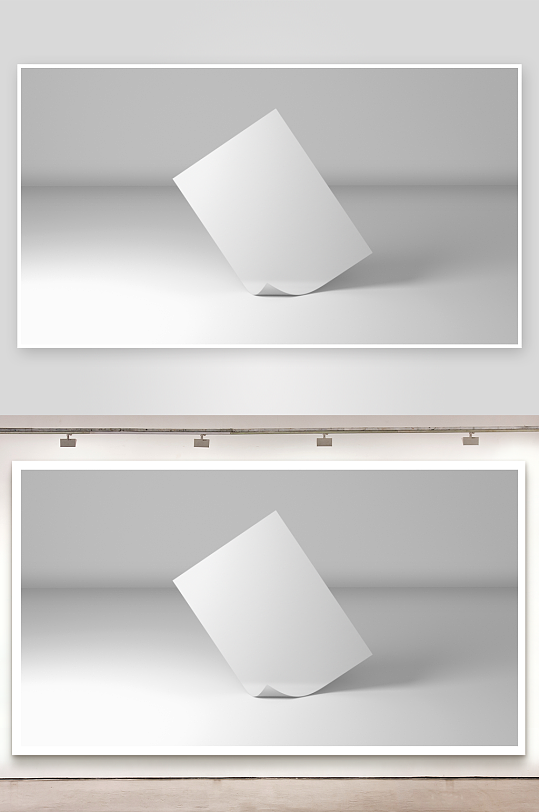 办公A4纸张样机模板-众图网