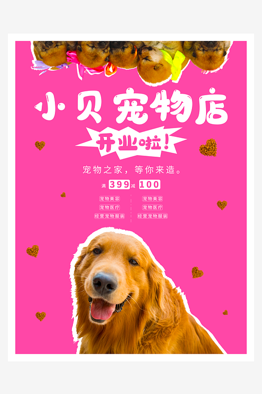 宠物海报设计模板素材-众图网