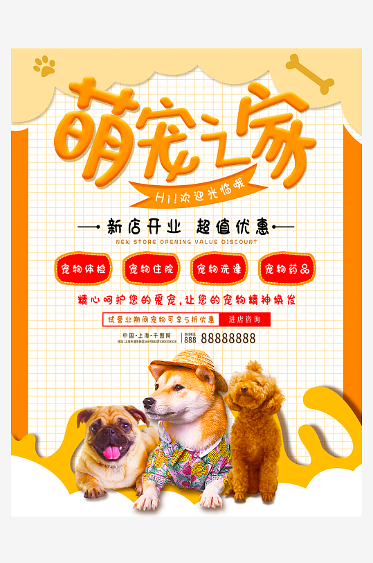 宠物海报设计模板素材-众图网