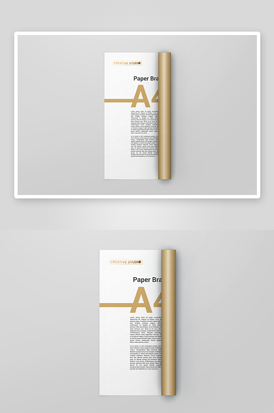 办公A4纸张样机模板-众图网