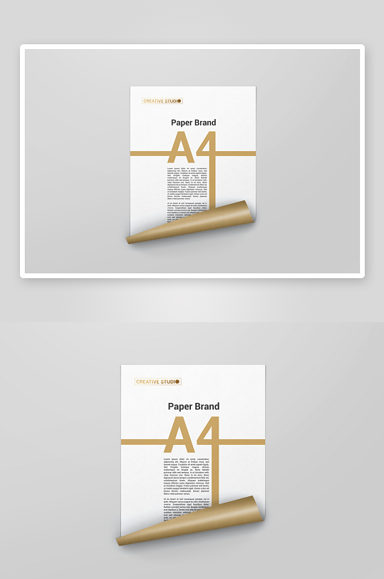 办公A4纸张样机模板-众图网