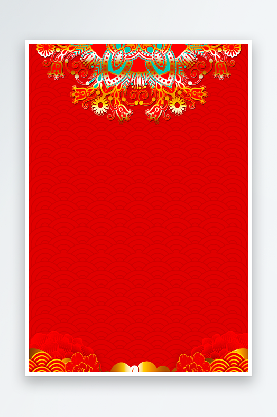 红色喜庆海报背景模版-众图网