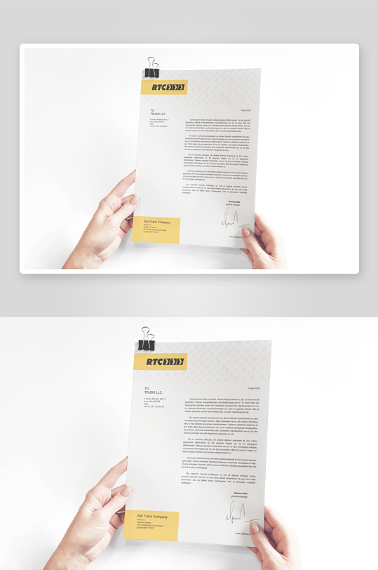 办公A4纸张样机模板-众图网