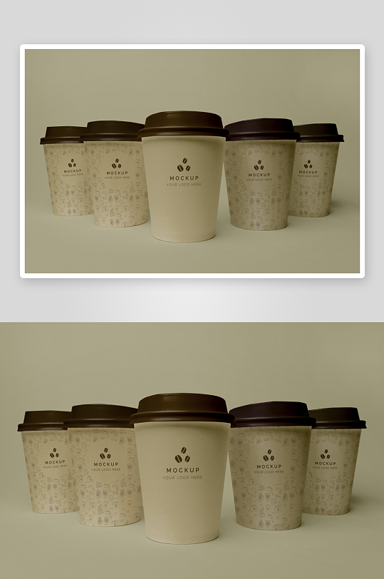 咖啡杯子样机模板-众图网