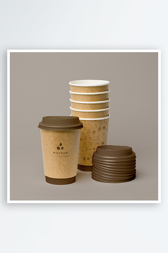 咖啡杯子样机模板-众图网