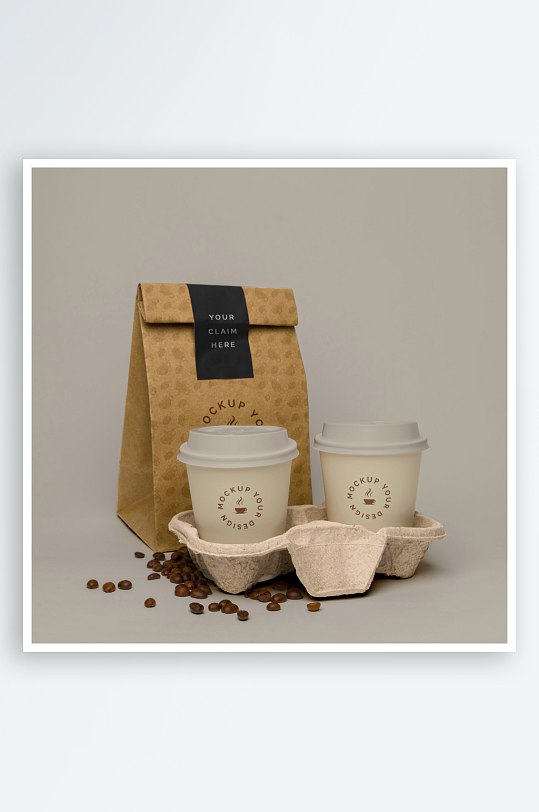 咖啡杯子样机模板素材-众图网