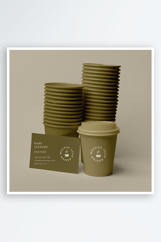 咖啡杯子样机模板素材-众图网