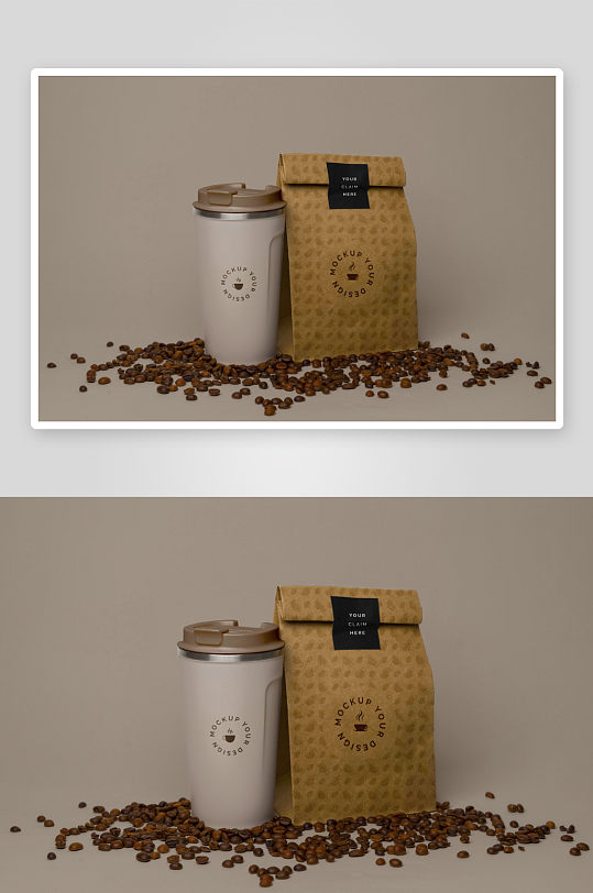 咖啡杯子样机模板-众图网