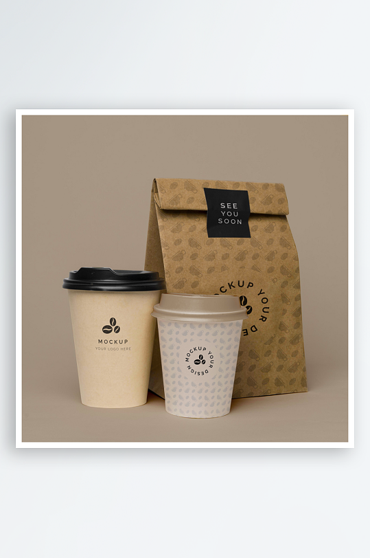 咖啡杯子样机模板-众图网