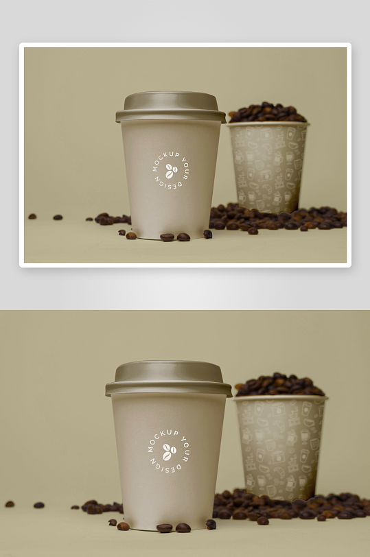 咖啡杯子样机模板-众图网