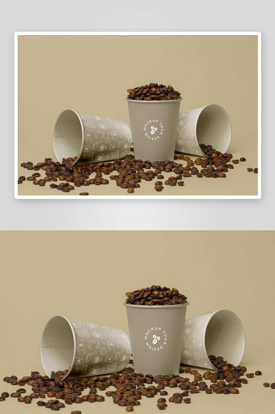 咖啡杯子样机模板-众图网