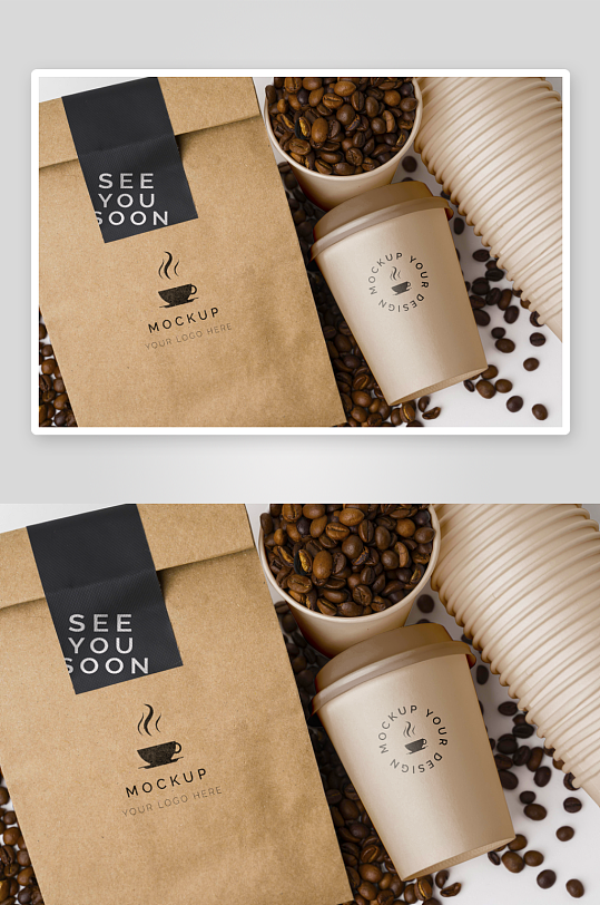 咖啡杯子样机模板-众图网