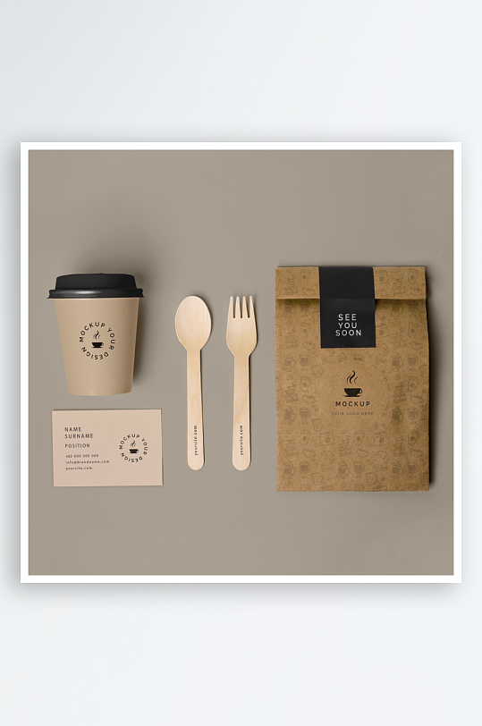 咖啡杯子样机模板-众图网