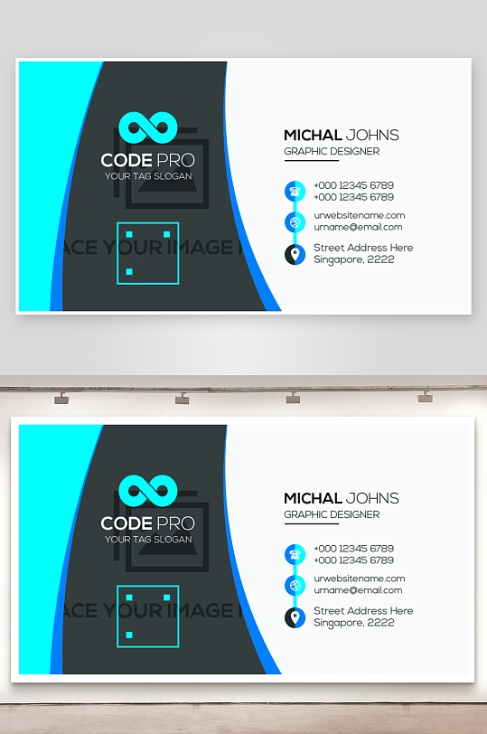 高档名片设计模板素材-众图网