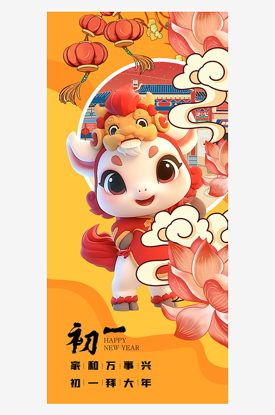 马年春节海报广告设计-众图网