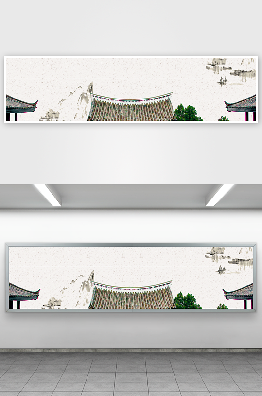 中国风水墨风景背景素材-众图网