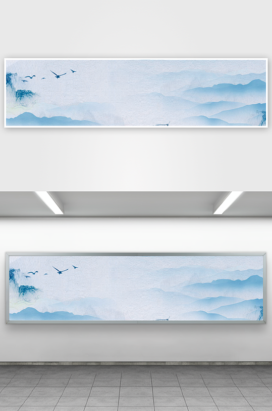 中国风水墨风景背景素材-众图网