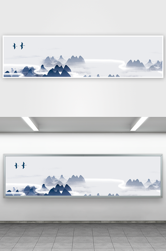 中国风水墨意境背景模板-众图网