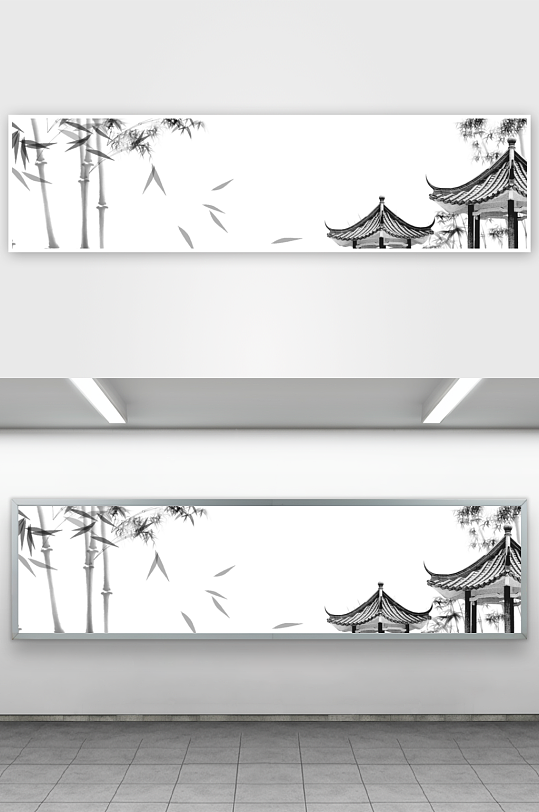 中国风水墨意境背景模板-众图网