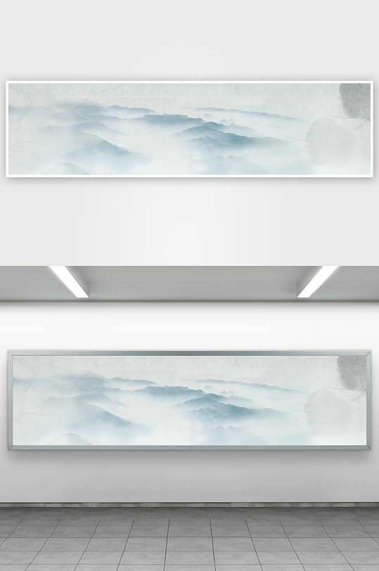 中国风水墨意境背景模板-众图网