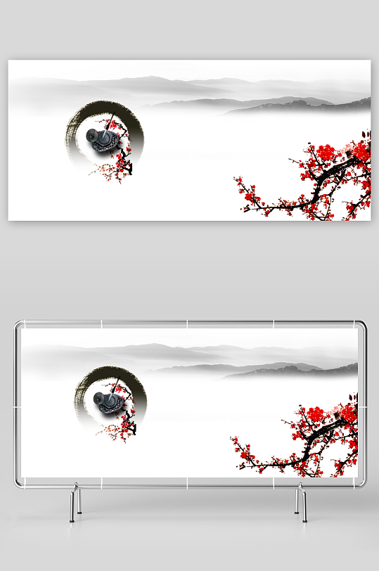 中国风水墨意境背景素材-众图网